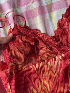 Y2K Abstract Summer Lace dress