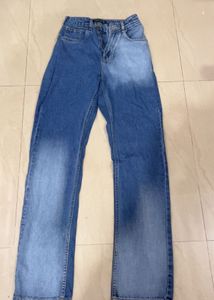 Two-Tone Denim Jeans