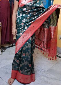 jal katan green saree