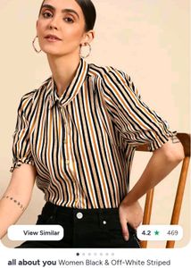 All About You Striped Semi Formal Top XXL