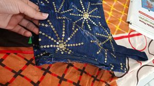 Embellished Navy Blue Blouse