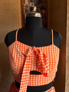 chic gingham coord set