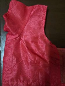 Beautiful Pink Saree with Peacock Embroidery