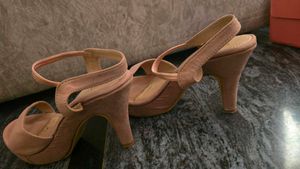Women's Pink Strappy Kitten Heels