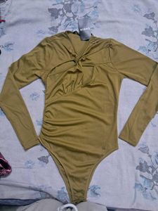 Olive Cutout Bodysuit