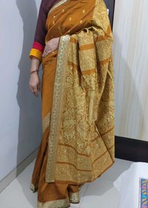 Burnt Orange Saree for women 🧡