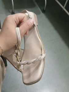 Sparkly Embellished Flat Sandals