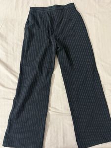 Pinstripe Wide-Leg Pants