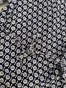 Navy Blue Embroidered Peplum Top | Casual Ethnic W