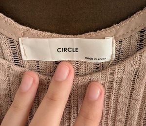 thrifted korean beige ribbed dress