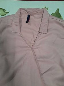 Elegant Pink Wrap Dress