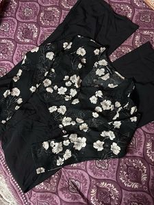 Floral Print Black jumpsuit