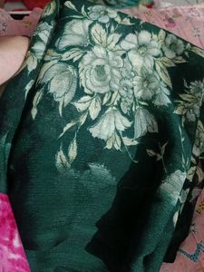 Floral Green saree