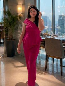 Chic Pink Peplum cord set