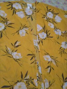 Yellow Floral Print Kimono top