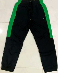 Men's Black & Green Track Pants