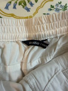White Lace Trim Shorts