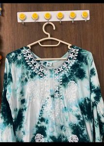 TIE -DYE kurta with embroidery