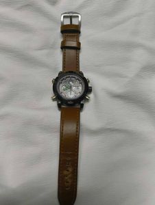 Men's Black &amp; Brown Leather Watch