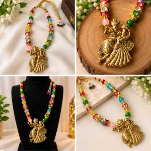 Radha Krishna Pendant Necklace
