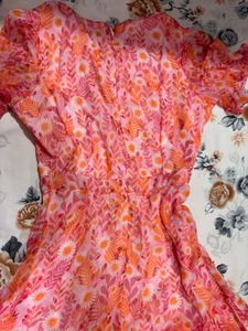 Pink Floral Mini Dress
