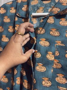 Patterned Button-Down Dress