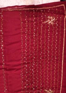 Elegant Maroon Saree with blouse