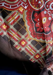 Vintage Patterned Silk Scarf
