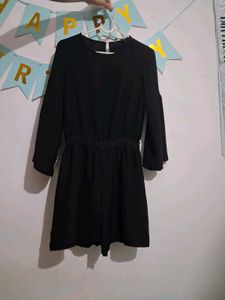 Elegant Black A-Line Dress