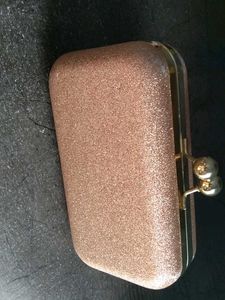 Sparkling Rose Gold Clutch Bag