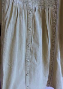 Green Smocked Kurta
