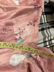 Pink Floral Print Long Sleeve Blouse