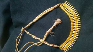 Party wear golden chokar necklace