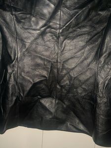 Black Faux Leather Blazer