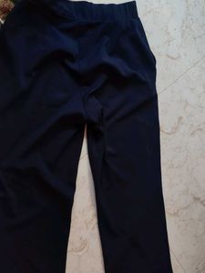 Stylish Navy Blue Wide Leg Pants