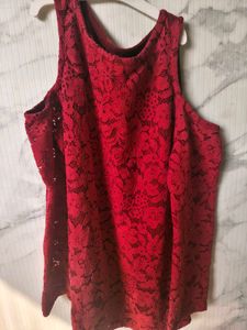 FabAlley Women's Cold Shoulder Lace Top (small )