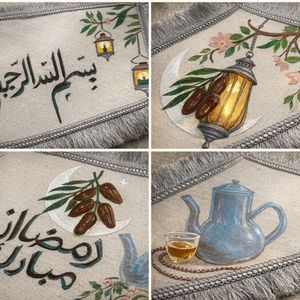 Brand new Handpainted Ramadan Mubarak Table Runner
