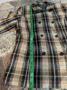 Tweed Plaid Double-Breasted Jacket