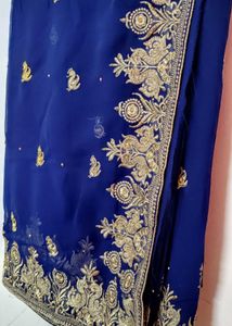 Elegant Blue Saree