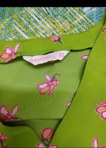 Green Floral Print Maxi Dress