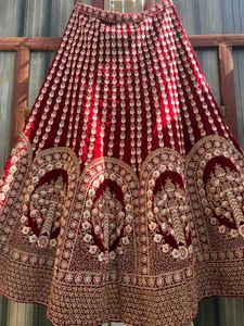 Stunning Red Velvet Lehenga