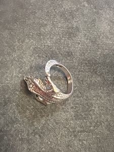 Dragon-shaped silver ring