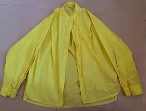 Vibrant Yellow Button-Up Blouse
