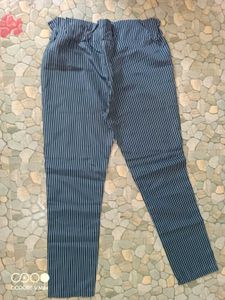 Blue &amp; White Striped Professional Pant