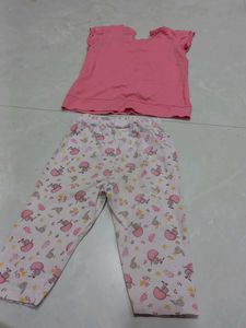 Cute Pink Girls Pajama Set