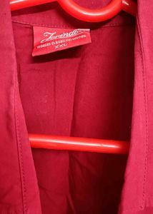 Classic Red Button-Up Shirt