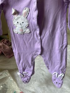 Adorable Lavender Bunny Footie Pajamas