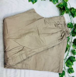 Trendy Beige Cargo Pants