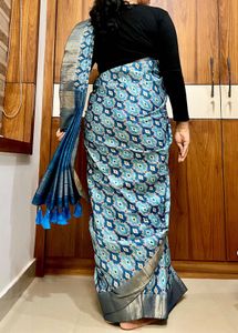 Blue Ikat Silk Saree | Price ⬇️ by 109‼️