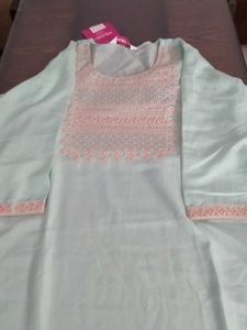 Light Green Kurta with Peach Pants